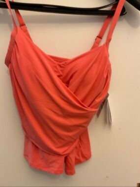 Jantzen Coral wrap style Two-Piece Swim Set Tankini Size 8